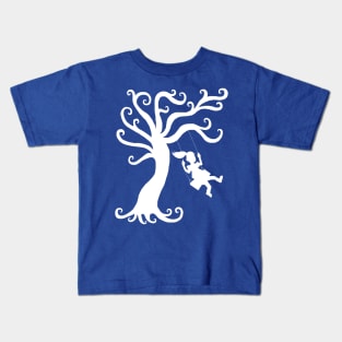 Carefree Spring Tree Silhouette Kids T-Shirt